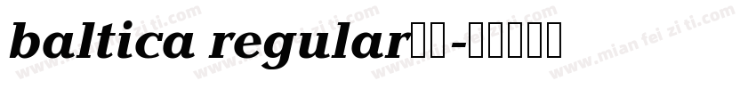 baltica regular字体字体转换
